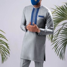 Men’s Clothing Social Suit for Man Blouse and Pant Two-piece Suits for Men African Clothing