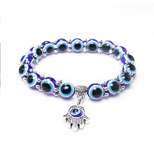 Unique BLUE Bead Protection Good Luck Bracelet Jewelry For Men Women