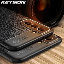 Samsung S21 FE S21 Ultra 5G leather texture soft silicone Phone back cove for Galaxy S21Fan Edition