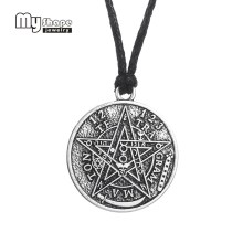 My shape Tetragrammaton Pentacle Pentagram Pendant Charm Necklace for Men