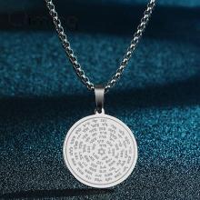 Stainless Steel Talisman Of Wealth Necklace Women Men 72 Names Of The God Moses Necklace Religious Jewelry
