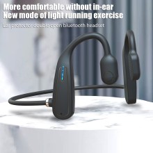 Real Bone Conduction Headphones Bluetooth 5.3 Wireless Earphones Waterproof Sports Headset with Mic