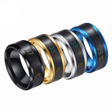 Smart Sensor Body Temperature Stainless Steel Ring, Display Real-time Temperature