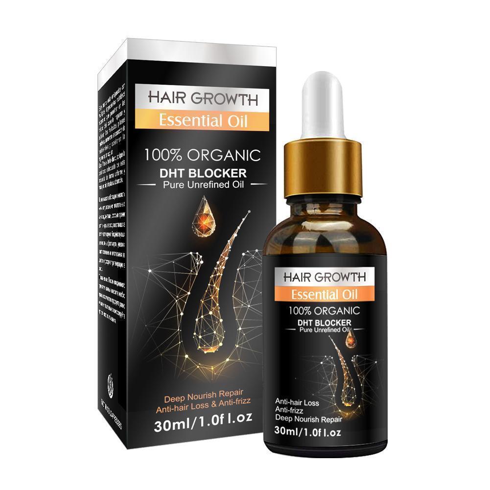 30ml Hair Growth Essential Oil Biotin Cold-Pressed Blocker and Hair Growth Shampoo Anti-Hair Loss Conditioner
