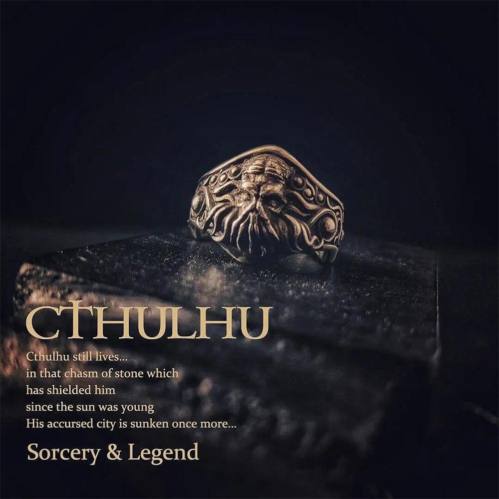 Retro Great Cthulhu Worship Ring For Man Woman Punk Mysterious Charm Octopus Rings Sea Monster Jewelry