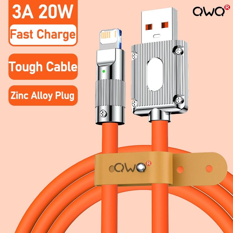 Zinc Alloy USB C Lightning Cable For iPhone 12 11 13 Pro Max Mini X XS Max XR iPad Pro For iPhone Charger Fast Charging Cable