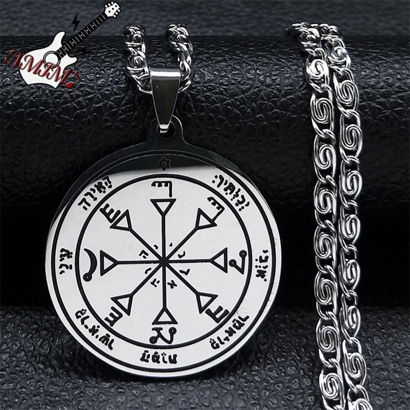 Fourth Pentacle Of The Sun Pendant Necklace Stainless Steel The Key Of Solomon Necklaces Amulet Jewelry collier N3661S06