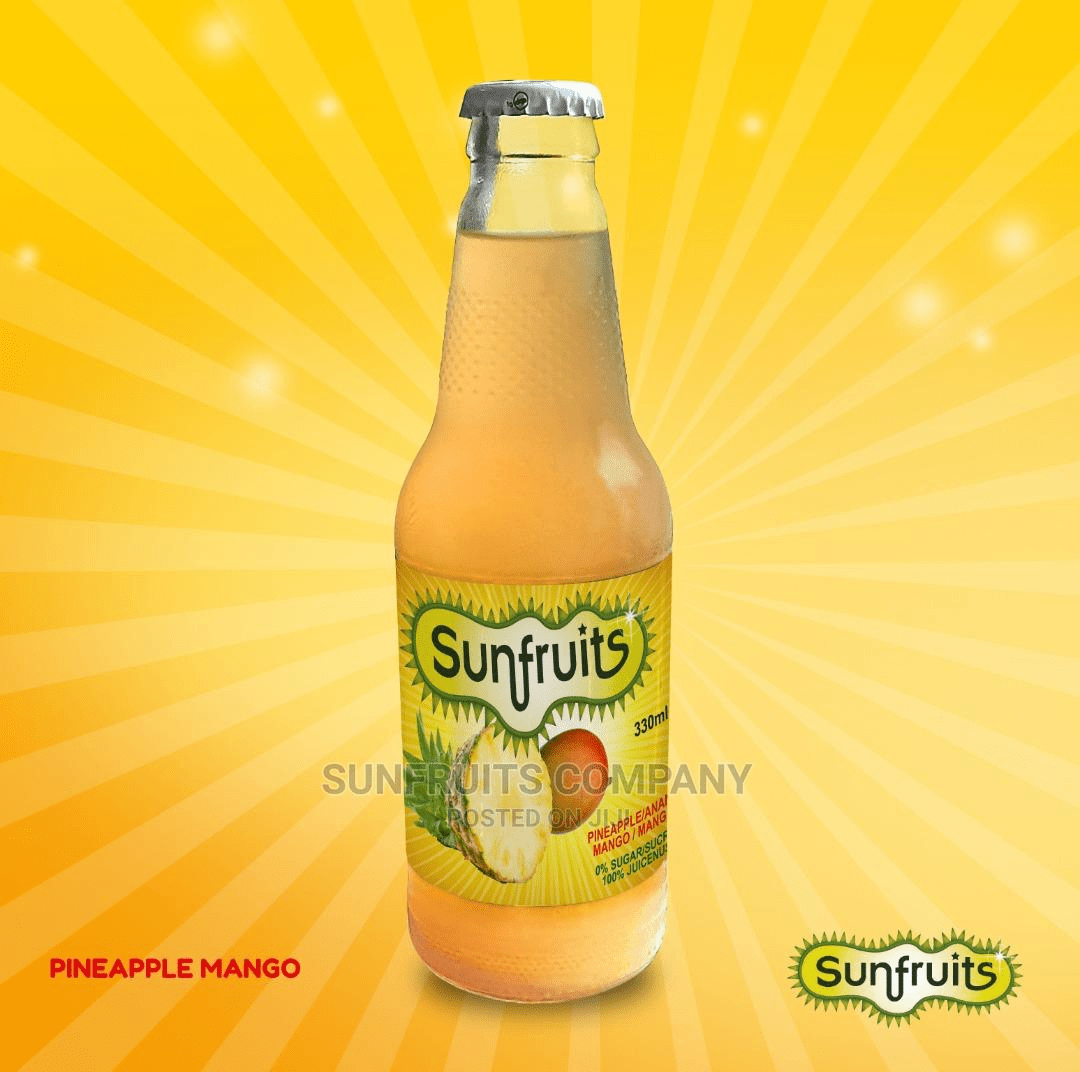 100% Pineapple Fruit Juice – 330ml x12 (Sunfruits)