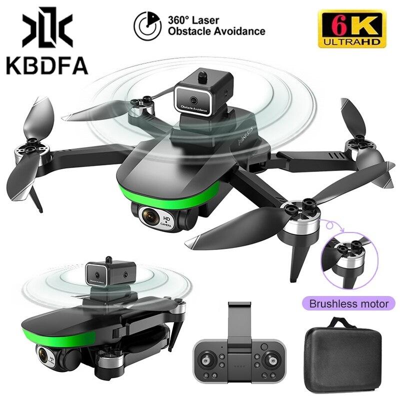 KBDFA S5S 6K HD Dual Camera Drone Intelligent Obstacle Avoidance Dron Brushless Motor RC Quadcopter Optical Flow Hover Toy Gifts
