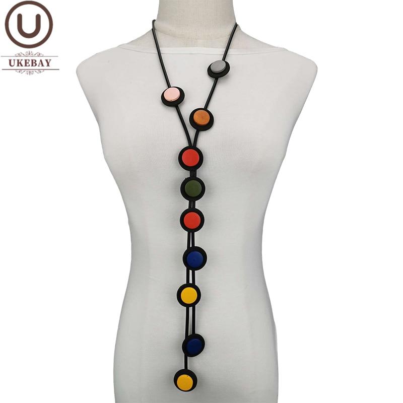 New Long Pendant Necklaces For Women Gothic Necklace Rubber Jewelry Designer Handmade Ethnic Chain Clothes Big Jewellery