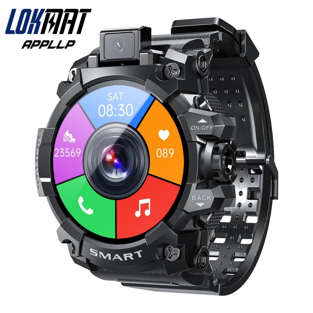 LOKMAT APPLLP 6 Android Smart Watch Rotate Camera Touch Screen 4G Network Smartwatches Men Sport Fitness Tracker Wifi Watch