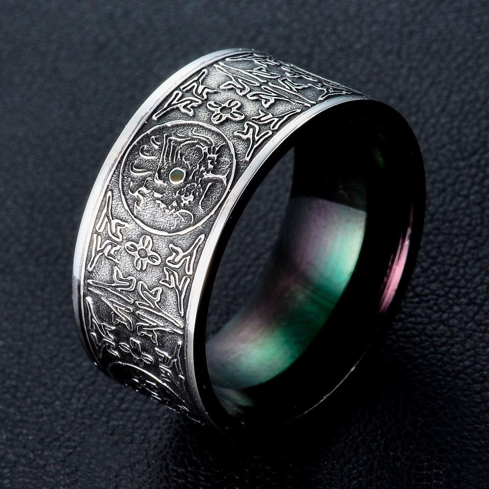 Powerful Amulet Chinese Beasts Good Luck Stainless Steel Mens Rings Cool for Male Boyfriend
