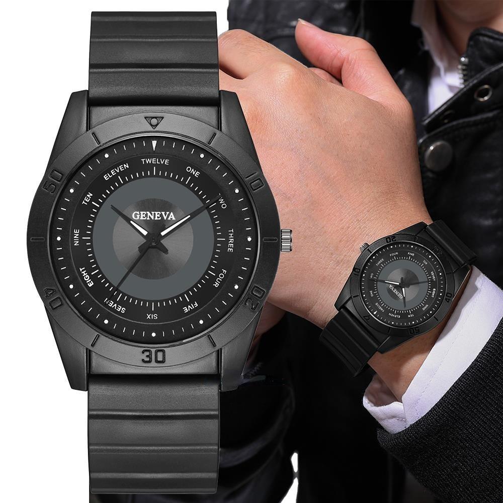 Luxury Top Brand Minimalist Red Hands Design Men’s Sport Quartz Watch Fashion Silicone Strap Male Clock Gifts Watches
