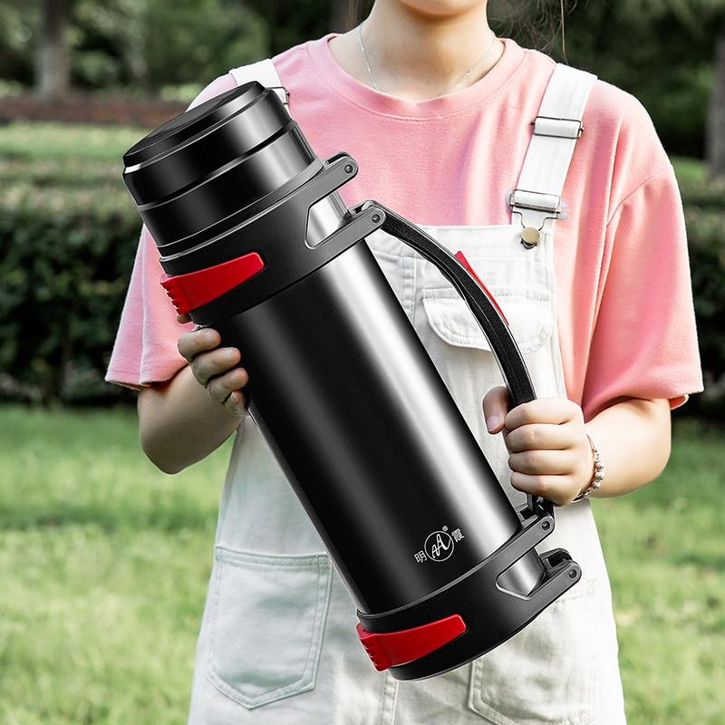 Men’s large capacity outdoor portable thermos stainless steel thermos household thermos cup
