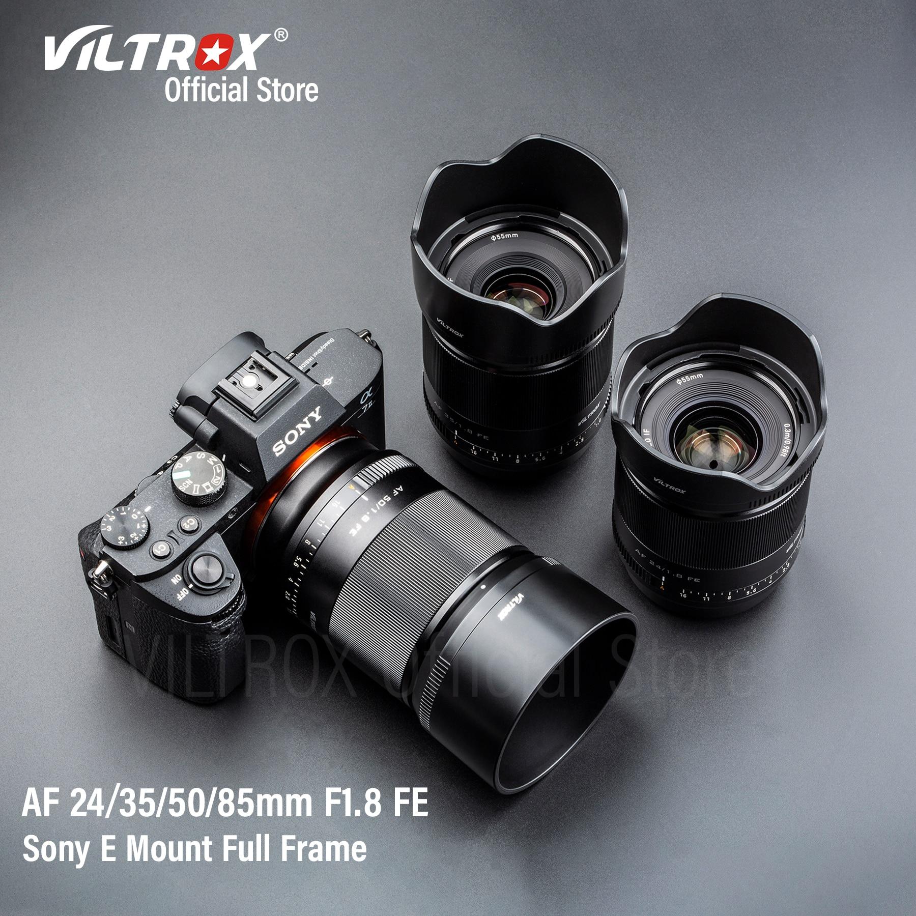 VILTROX 24mm 35mm 50mm 85mm F1.8 Sony E Camera Lens Auto Focus Full Frame Prime Large Aperture Portrait FE for Sony E Mount A7