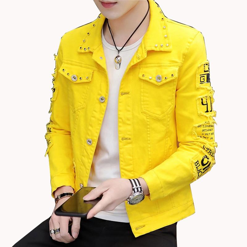 Spring And Autumn Jeans Coat Men’s Korean-style Fashion Students Handsome Versatile Jacket