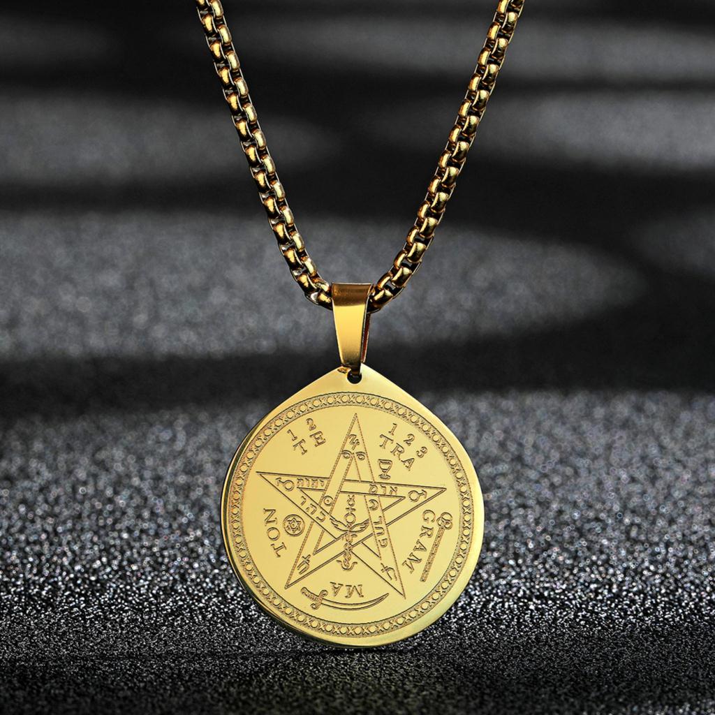 Powerful Tetragrammaton ( First symbol) Pendant. Pentagram talisman