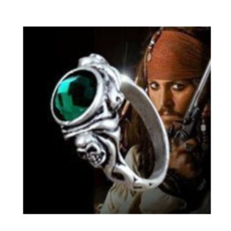 Pirates Crystal Ring of Death Captain Jackparrow skull cool gothic Ring