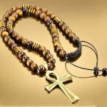 Tiger’s Eye Ankh Necklace – Life Force, Strength & Clarity